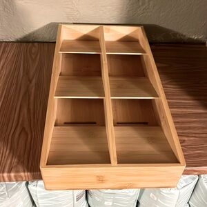 Bamboo cutlery organizer